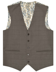 L Brown Check Suit ST2599C-38