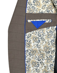 L Brown Check Suit ST2599S-44