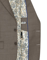 L Brown Check Suit ST2599S-42