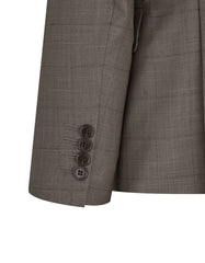 L Brown Check Suit ST2599S-40