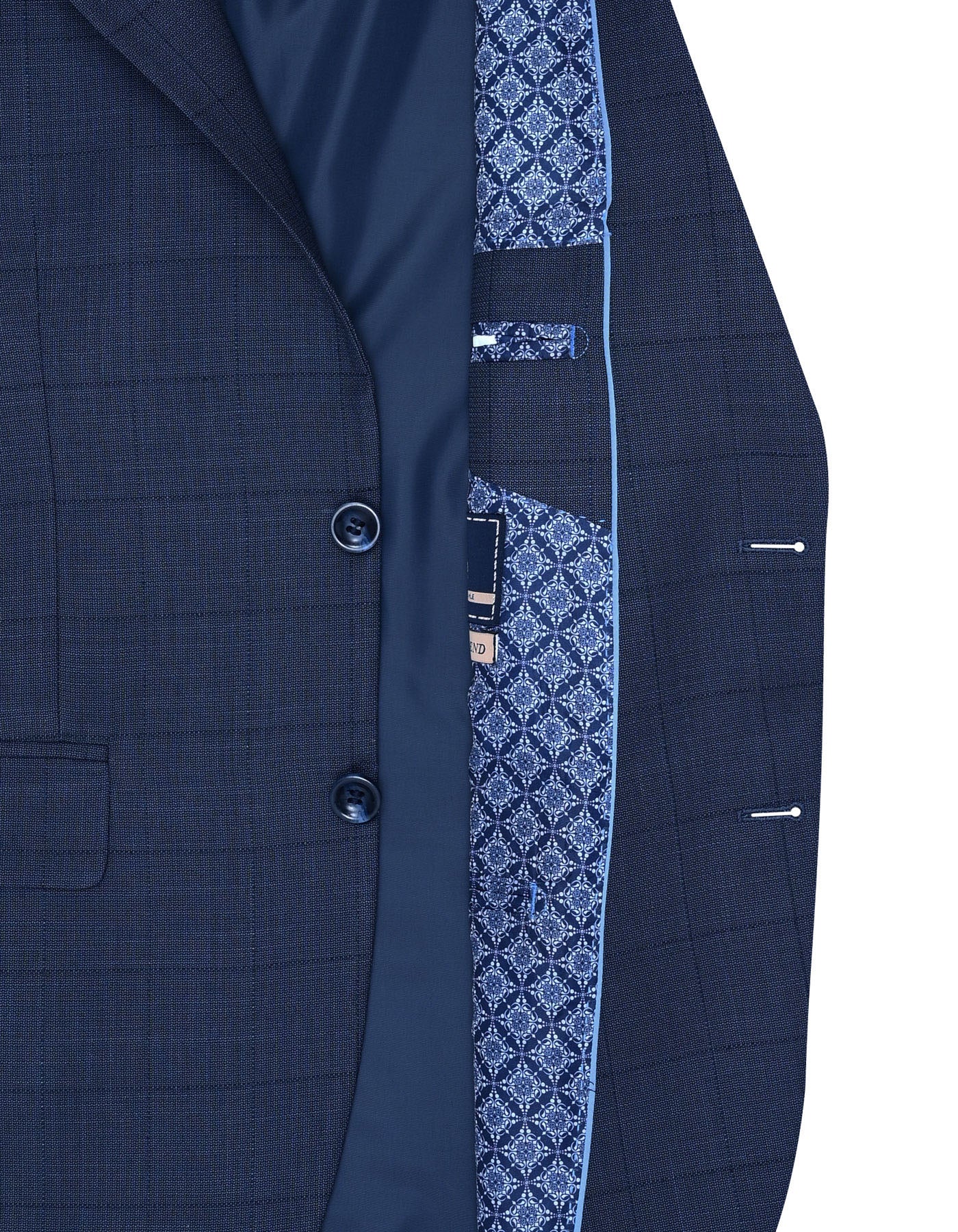 D Blue Check Suit ST2600C-42