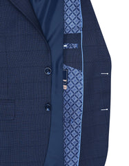 D Blue Check Suit ST2600C-42