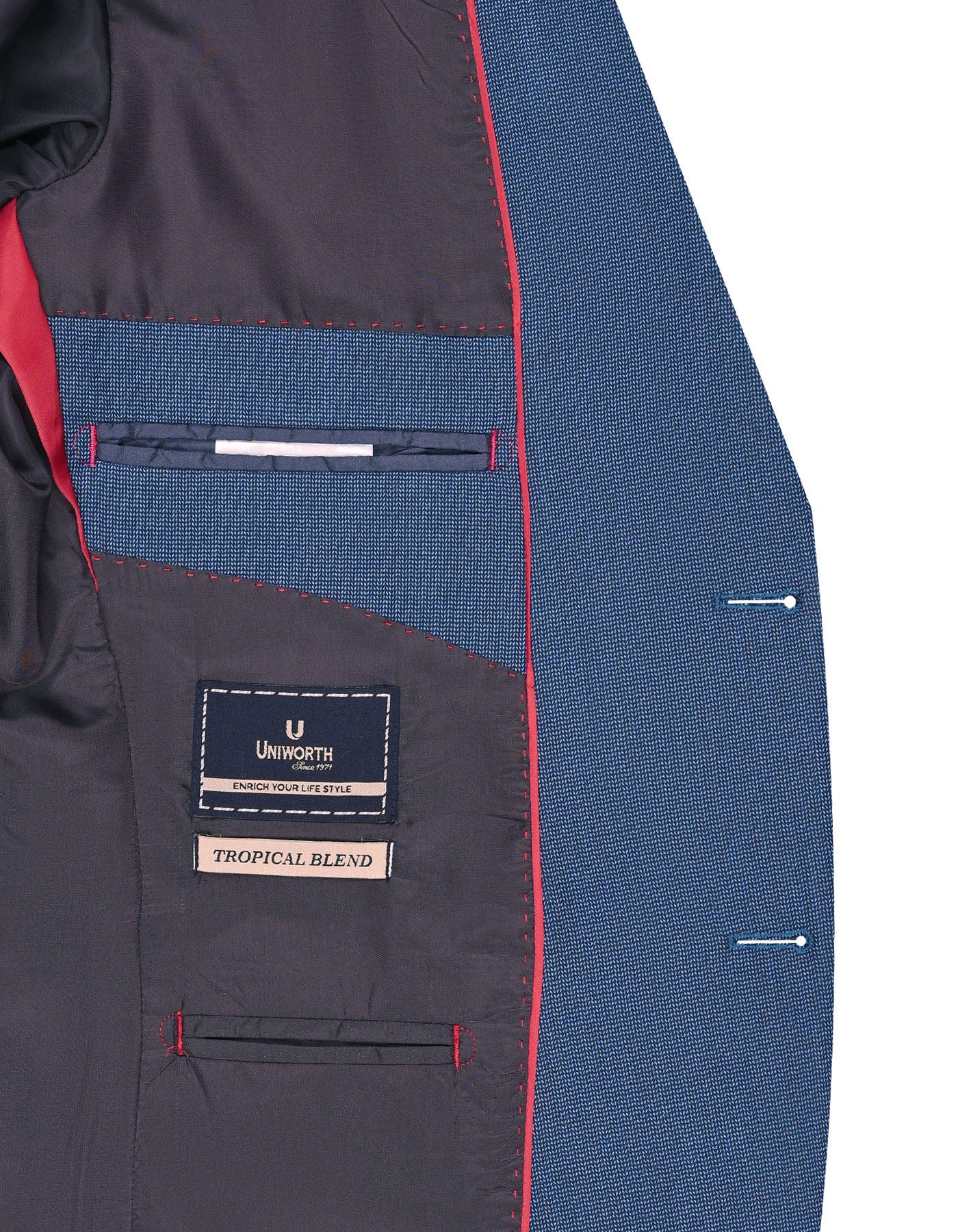 M Blue Texture Suit ST2602C-40