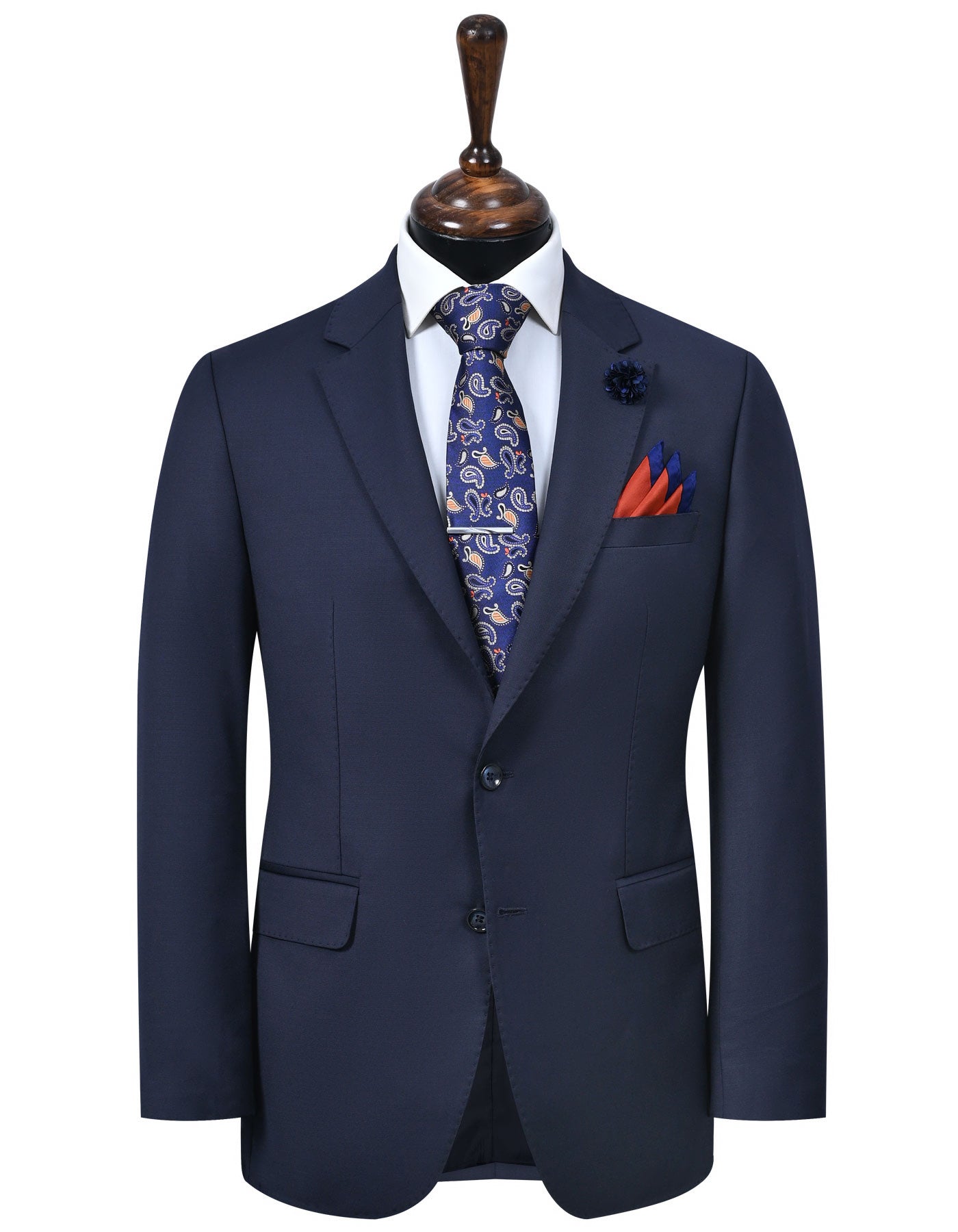 Navy Plain Suit ST2607-5C-34