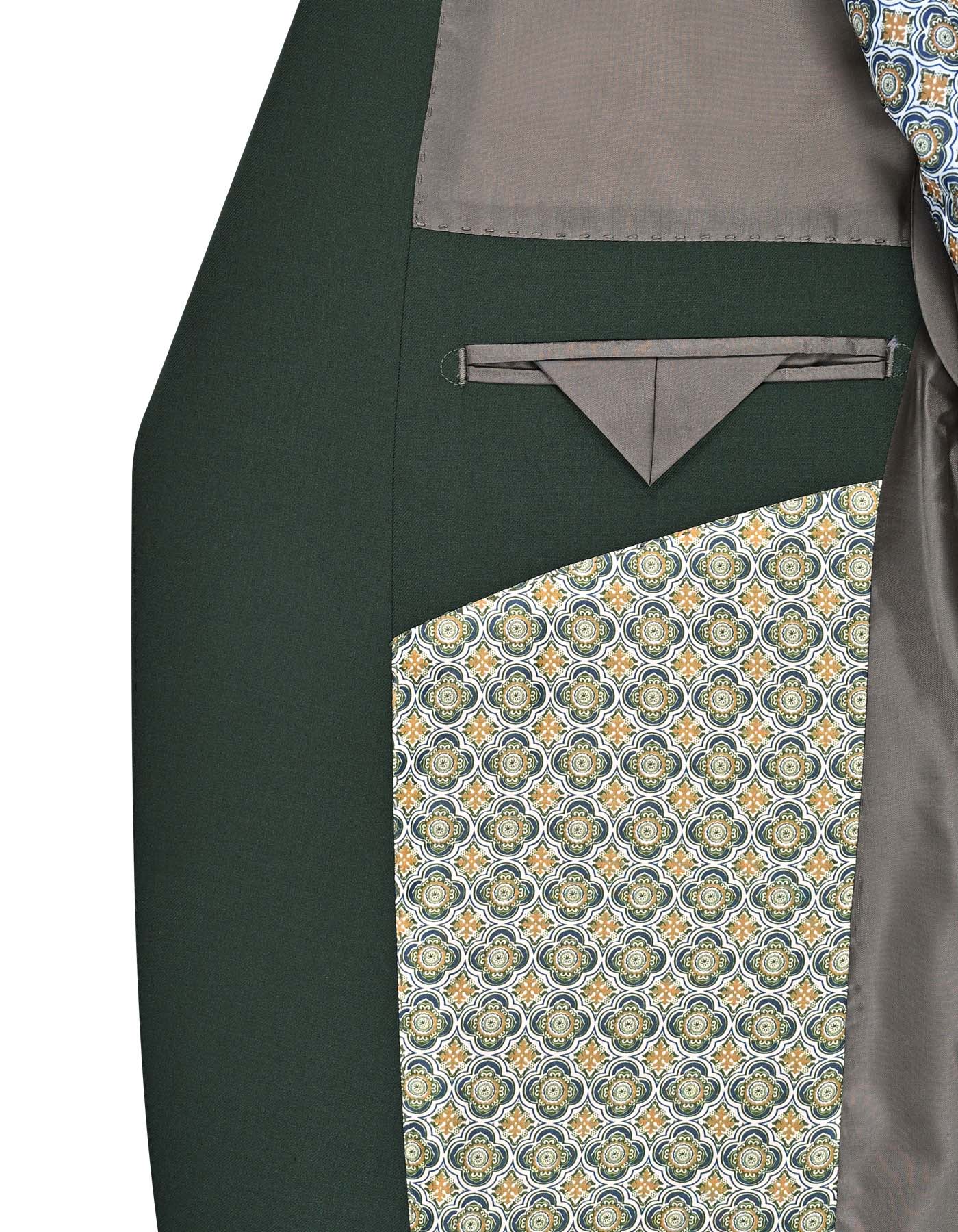 D Green Plain Suit ST2608-4S-42