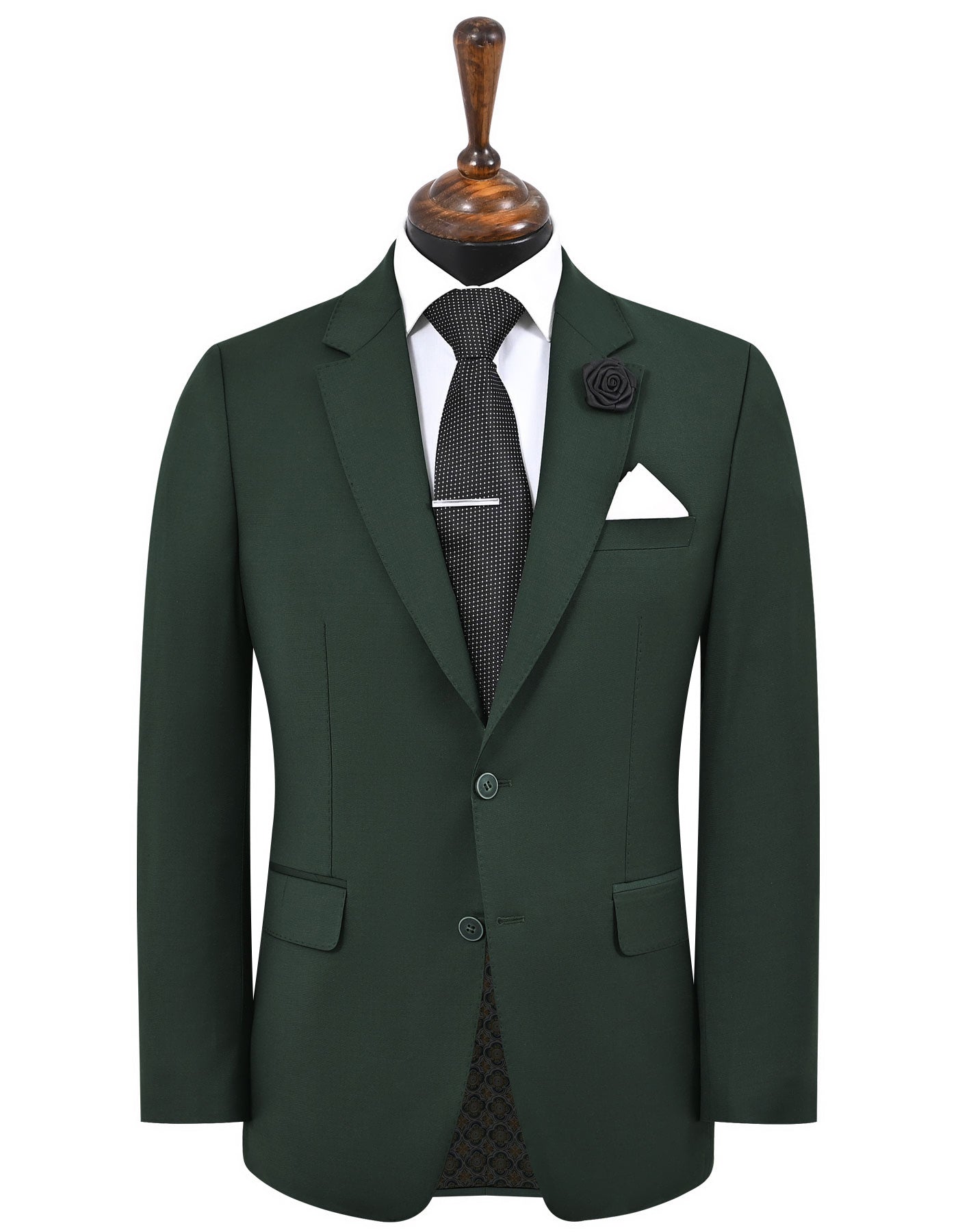 D Green Plain Suit ST2608-4S-34