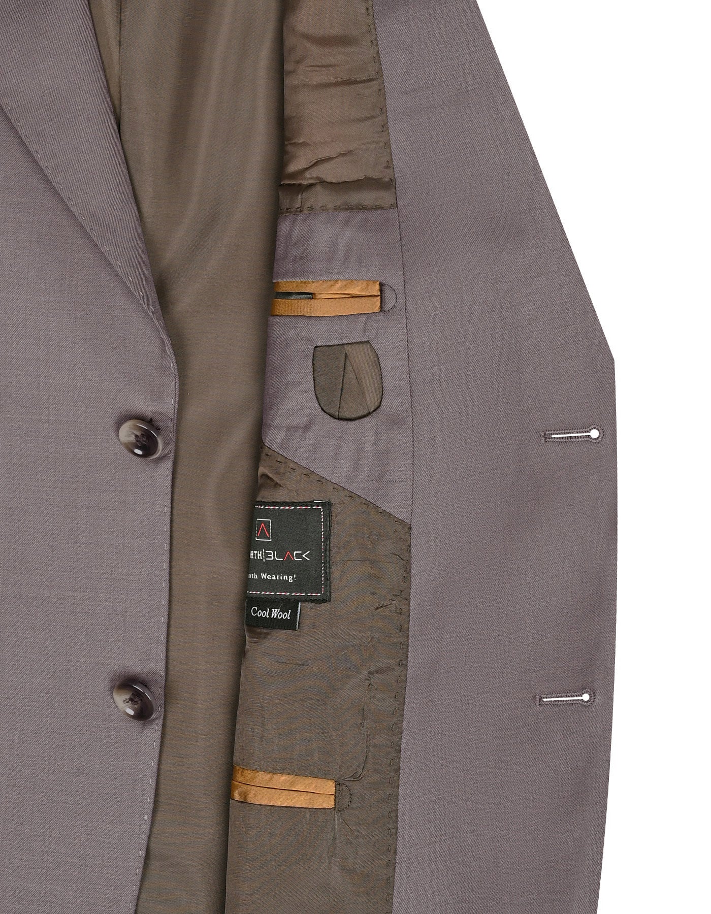 L Brown Plain Suit ST2609S-42