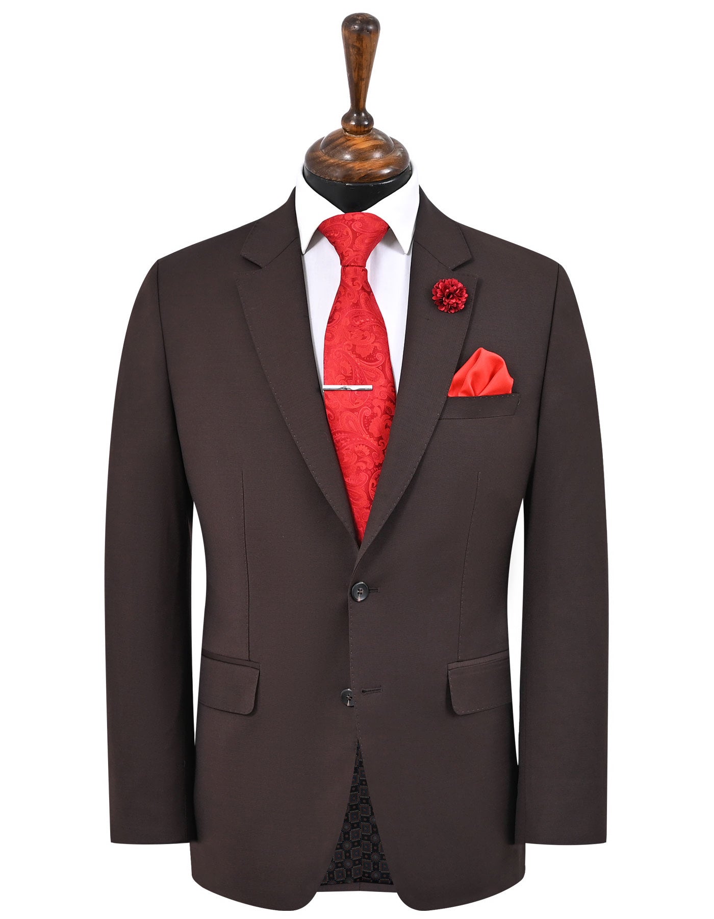 Chocolate Plain Suit ST2610-4C-34