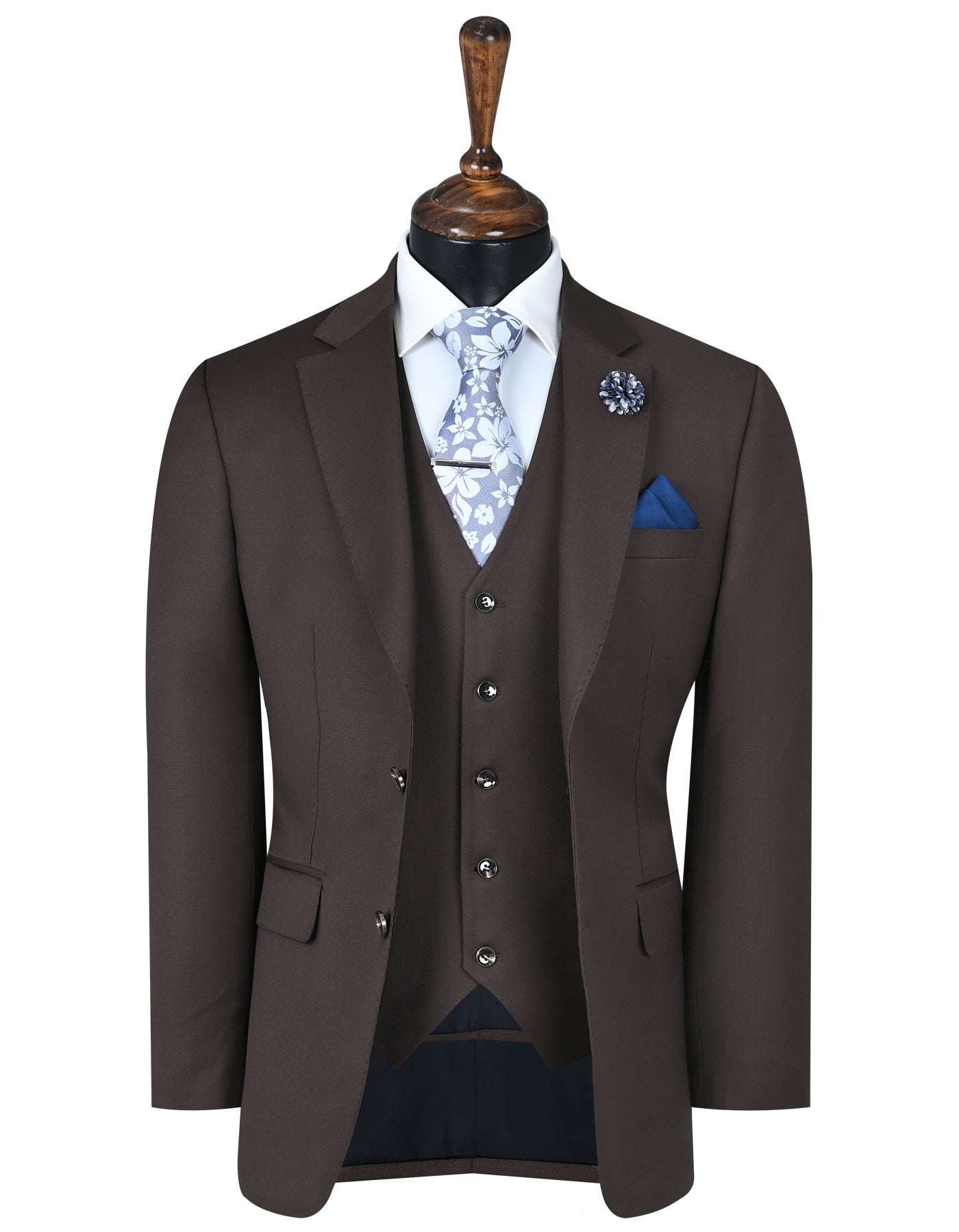 Chocolate Plain Suit ST2610C-34