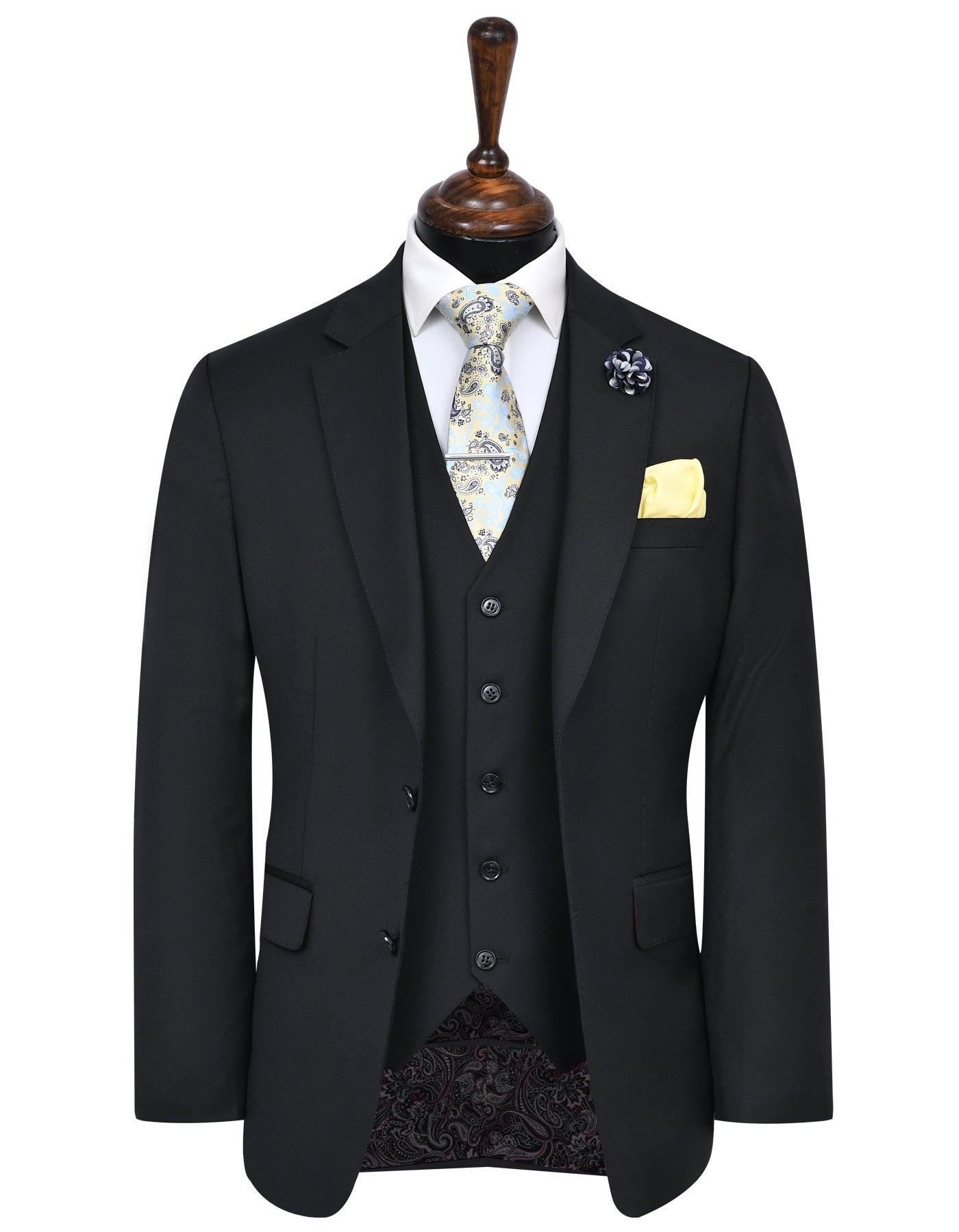 Black Plain Suit ST2612-3C-34