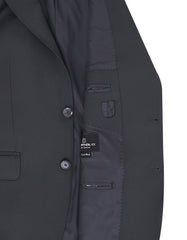 Black Plain Smart Fit Suit