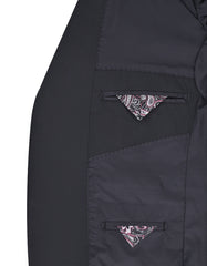 Black Plain Smart Fit Suit