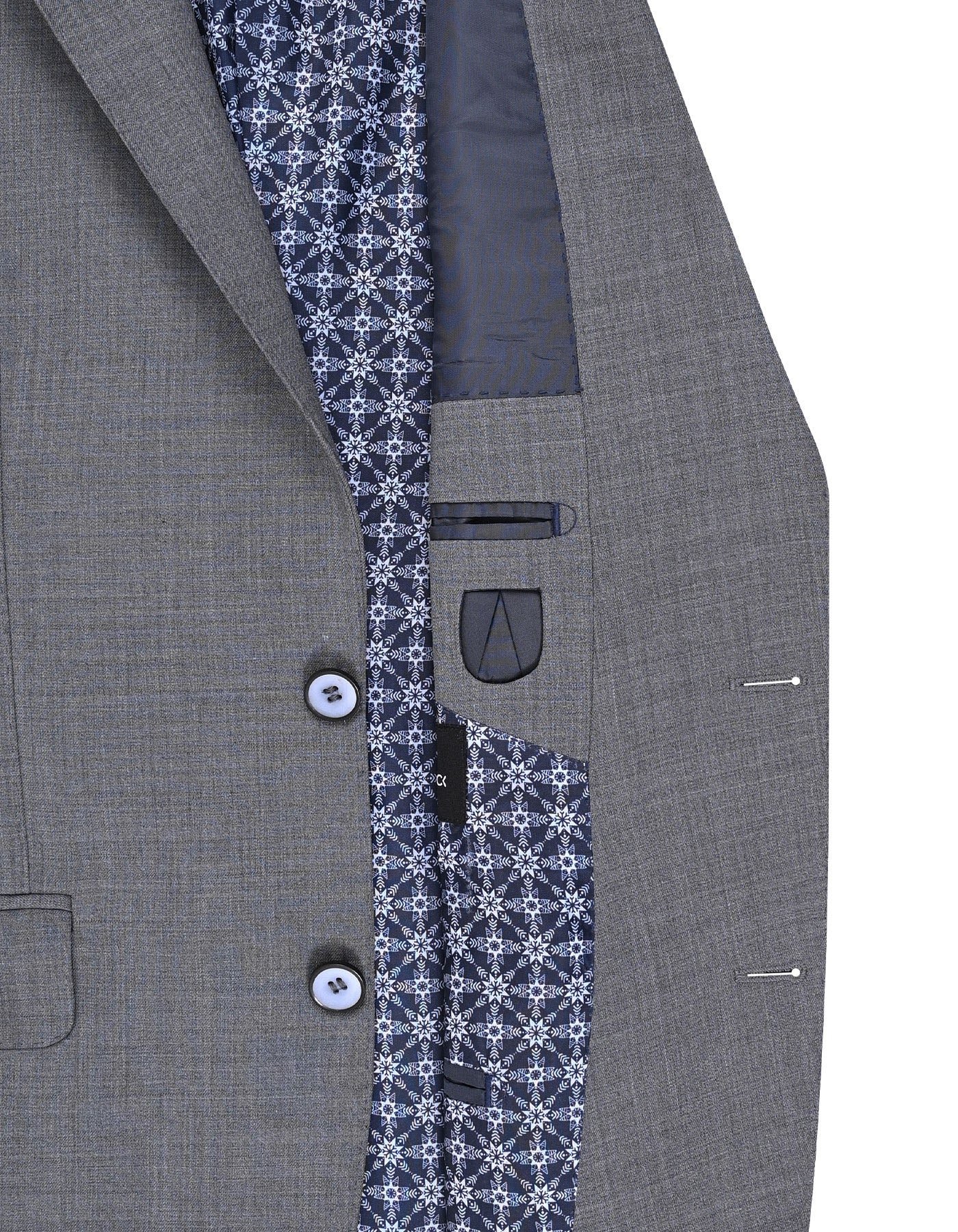Grey Plain Suit ST2613-4S-40