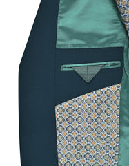 D Teal Plain Suit ST2614-4C-42