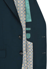 D Teal Plain Suit ST2614-4C-40