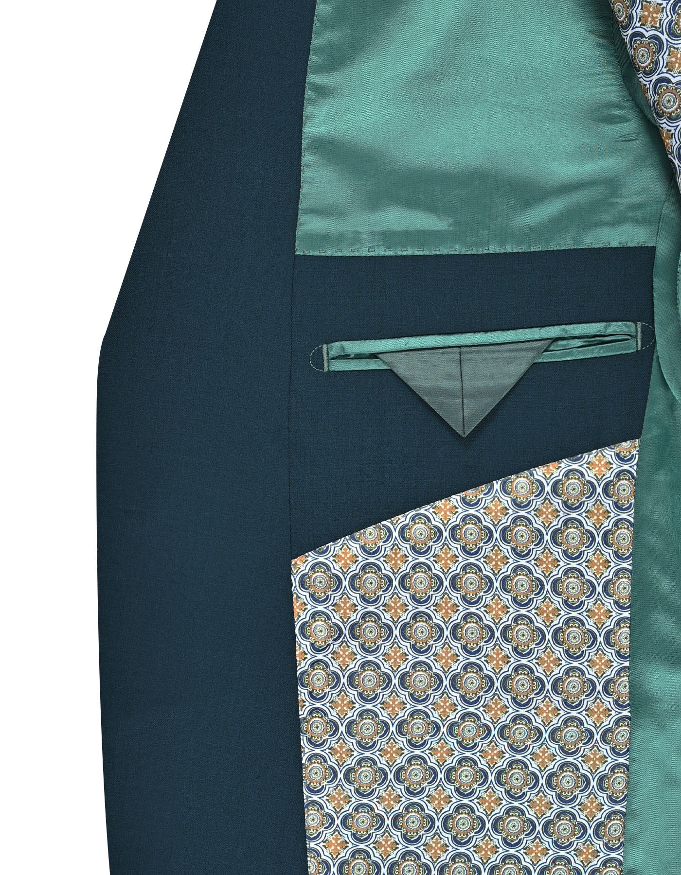 D Teal Plain Suit ST2614-4S-42
