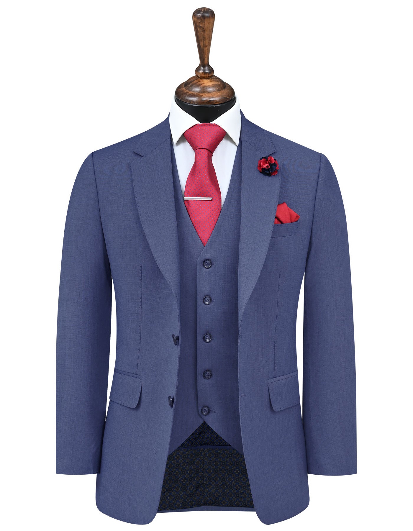 Blue Plain Suit ST2658S-34