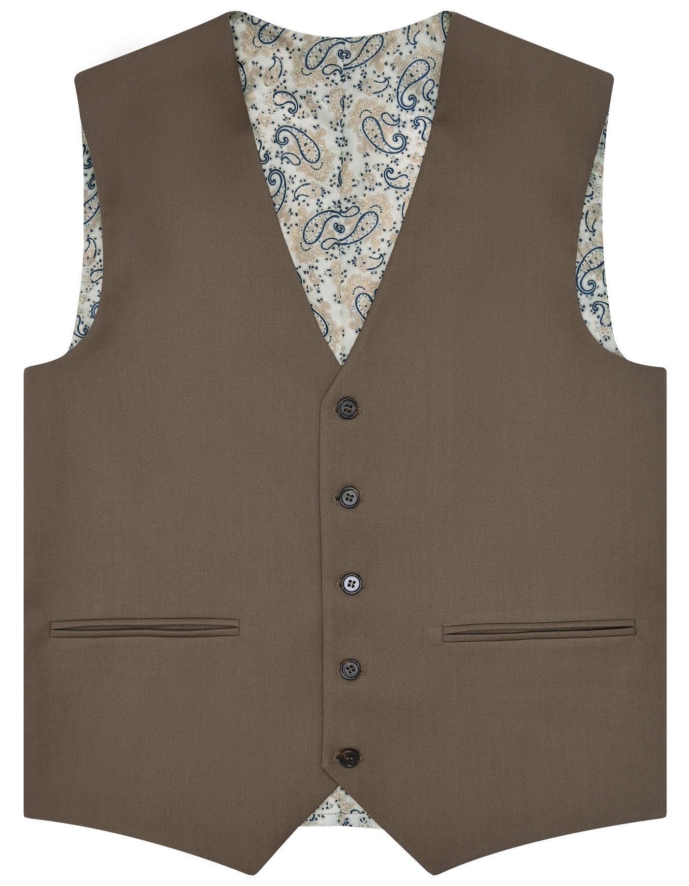 D Khaki Plain Suit ST2671C-38