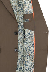 D Khaki Plain Suit ST2671S-42