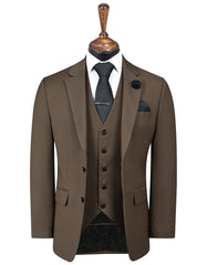 D Khaki Plain Suit ST2671S-34