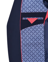 D Blue Plain Suit ST2672S-44