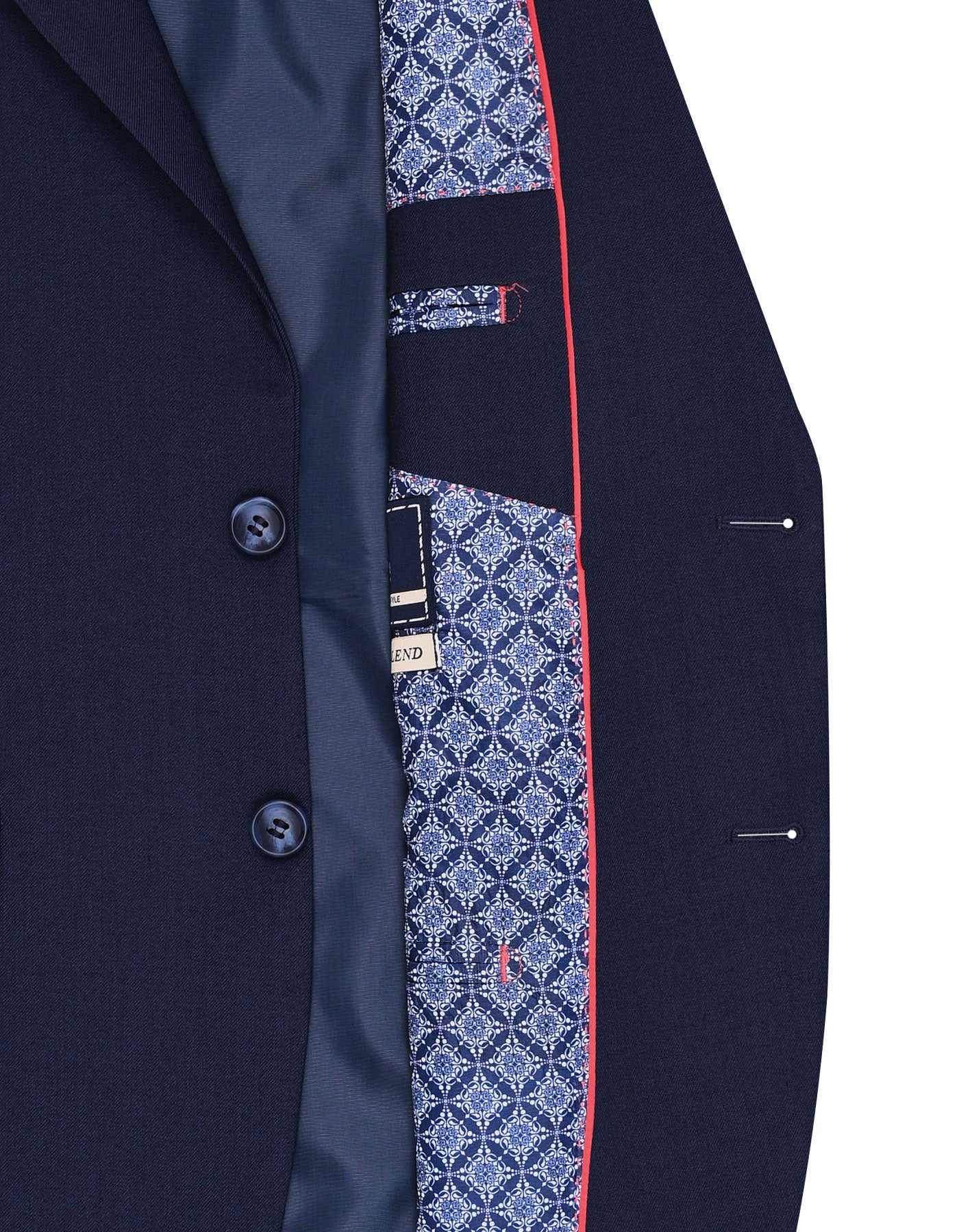 D Blue Plain Suit ST2672S-42