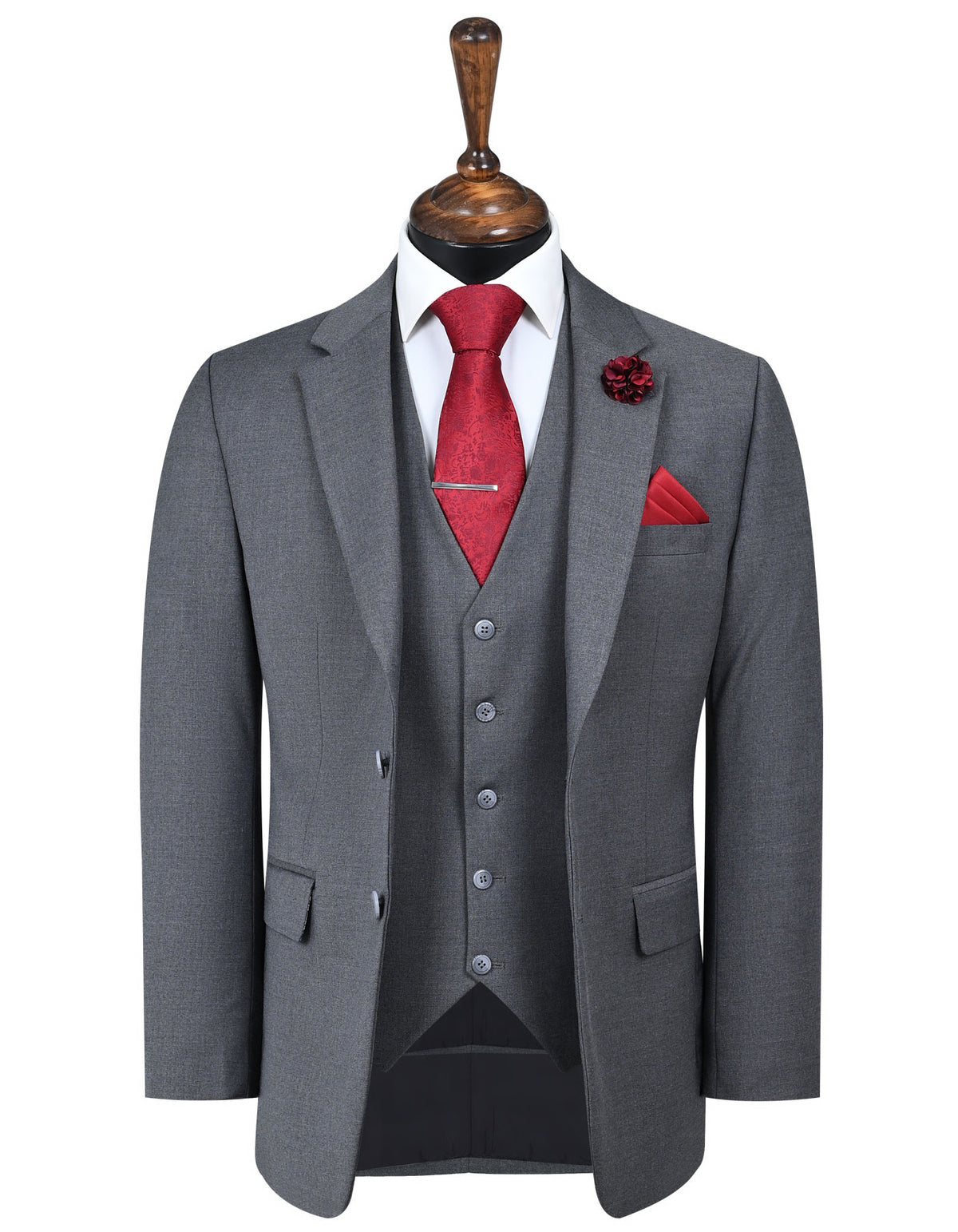 Ash Grey Plain Suit ST2673C-34