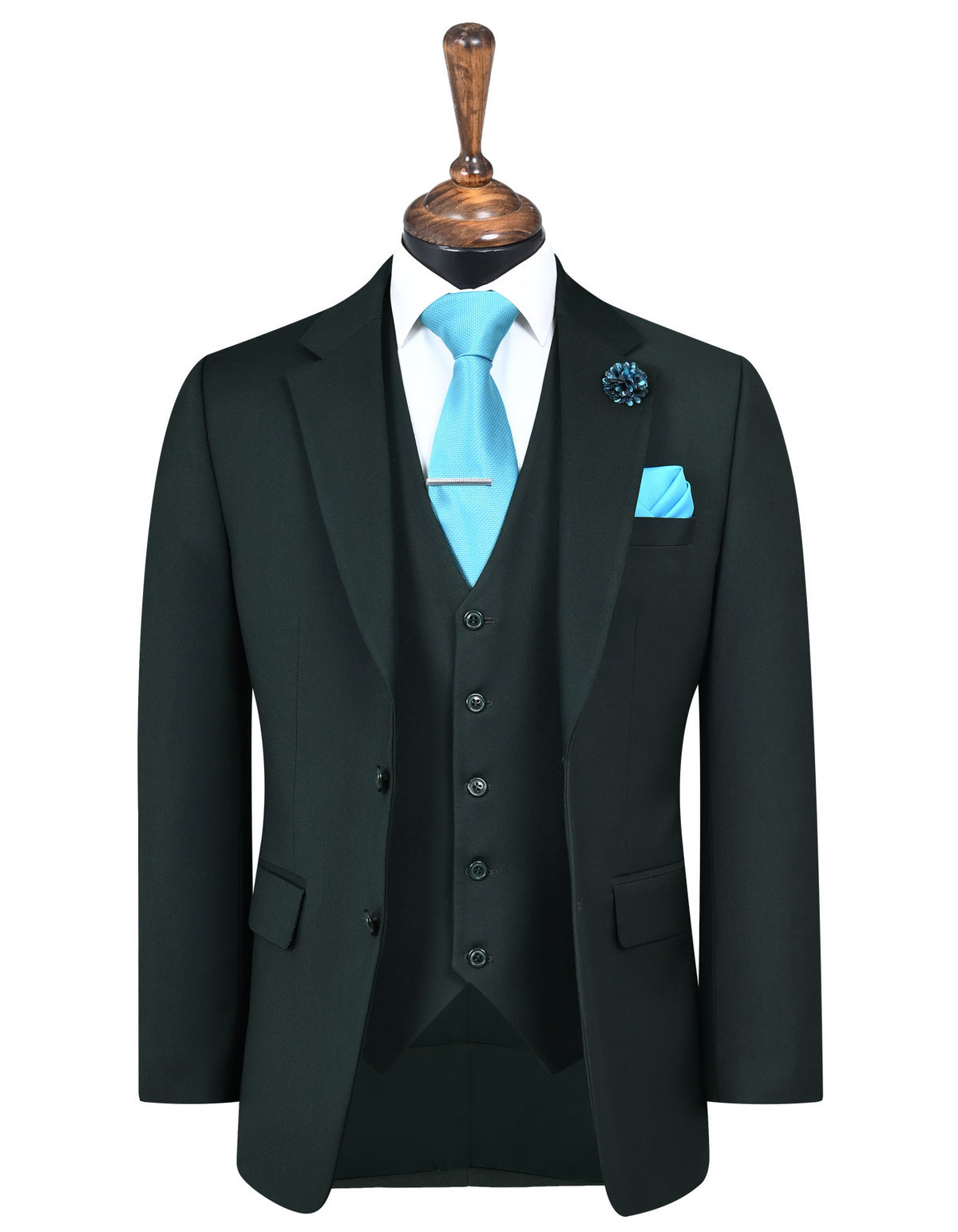D Green Plain Suit ST2674S-34