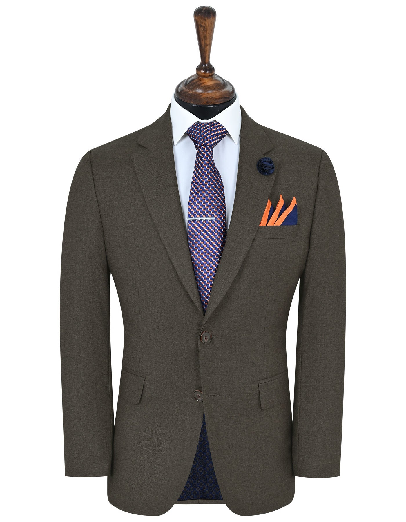 D Brown Texture Suit ST2675C-34