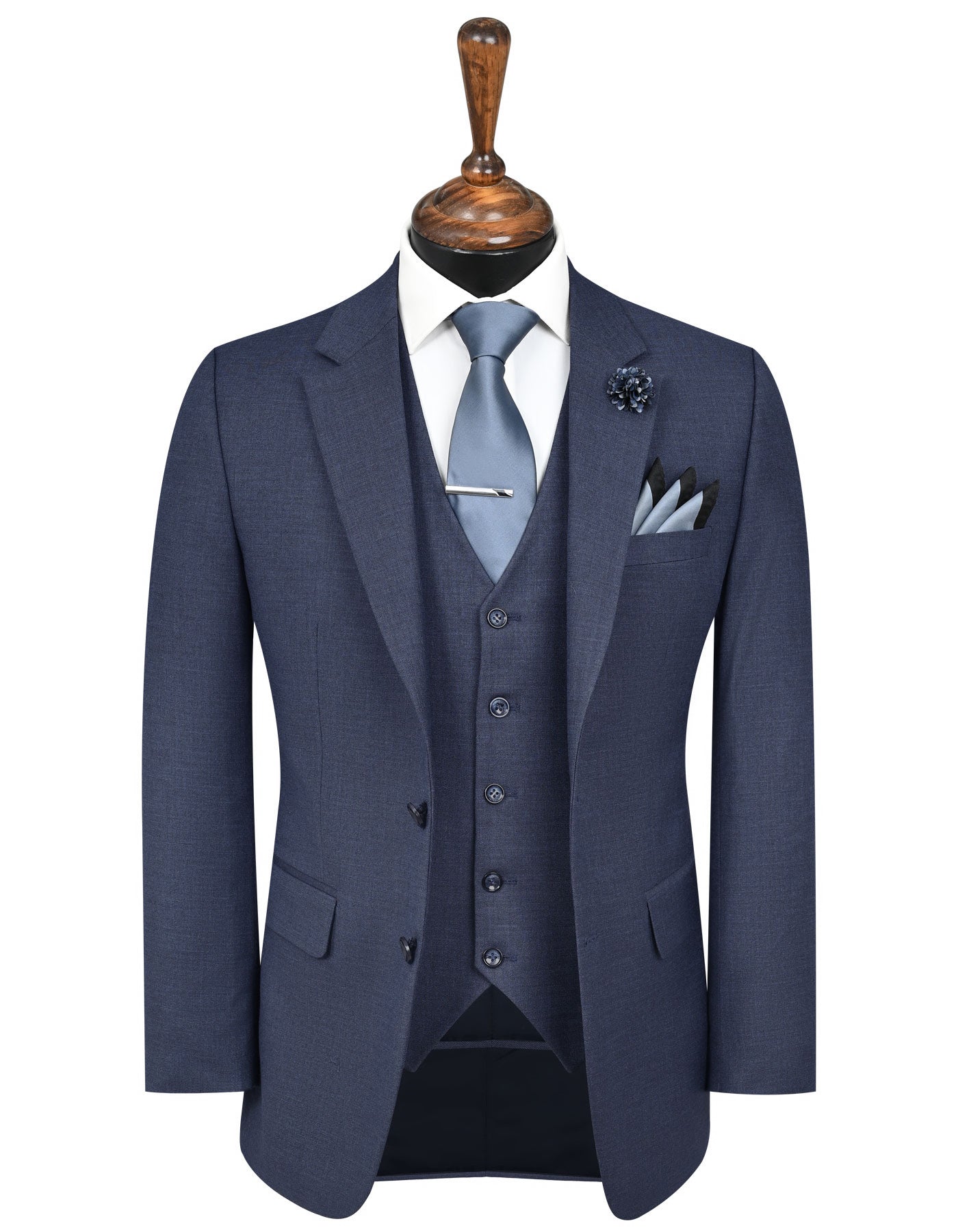 M Blue Texture Suit ST2676C-34