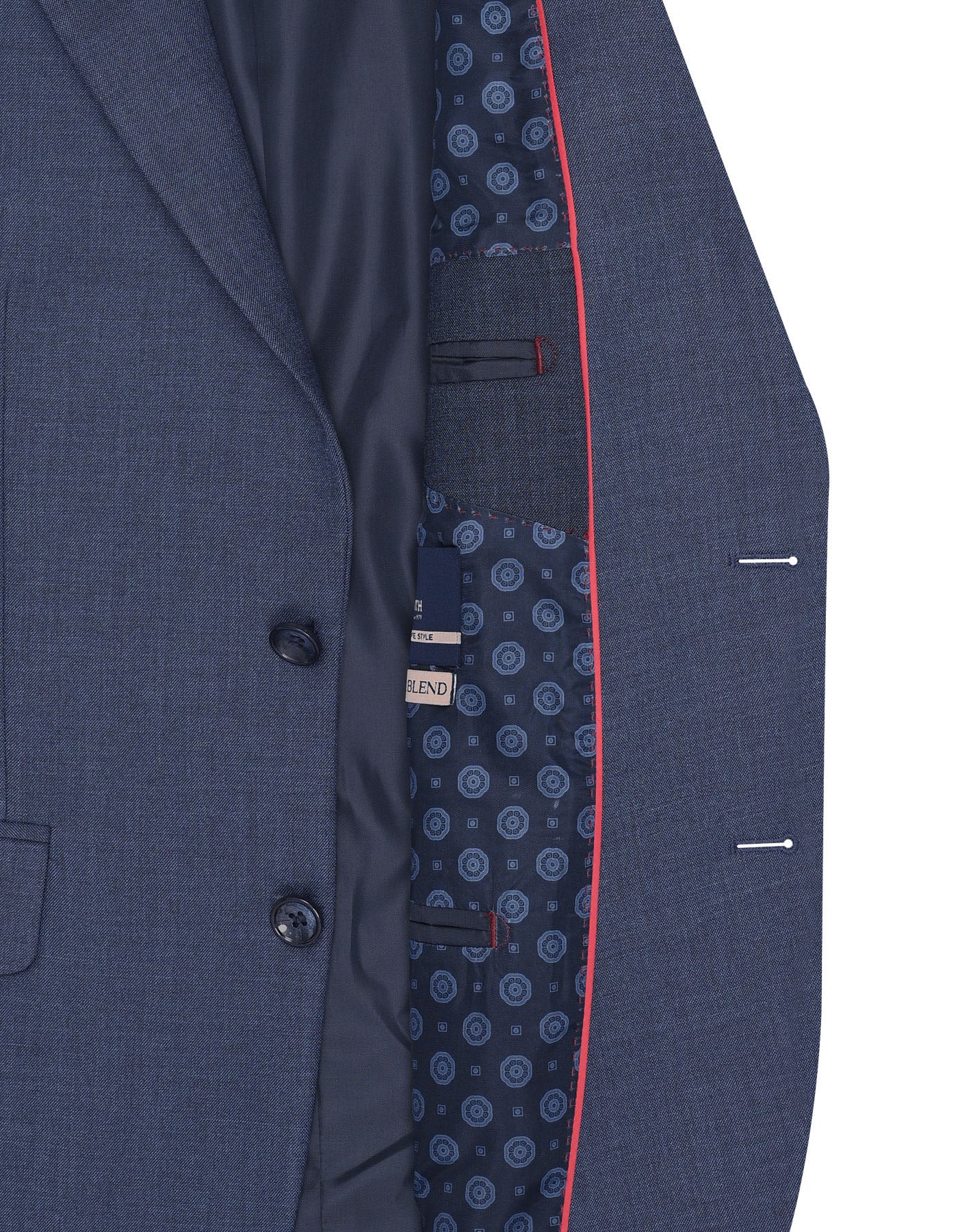 M Blue Texture Suit ST2676S-42