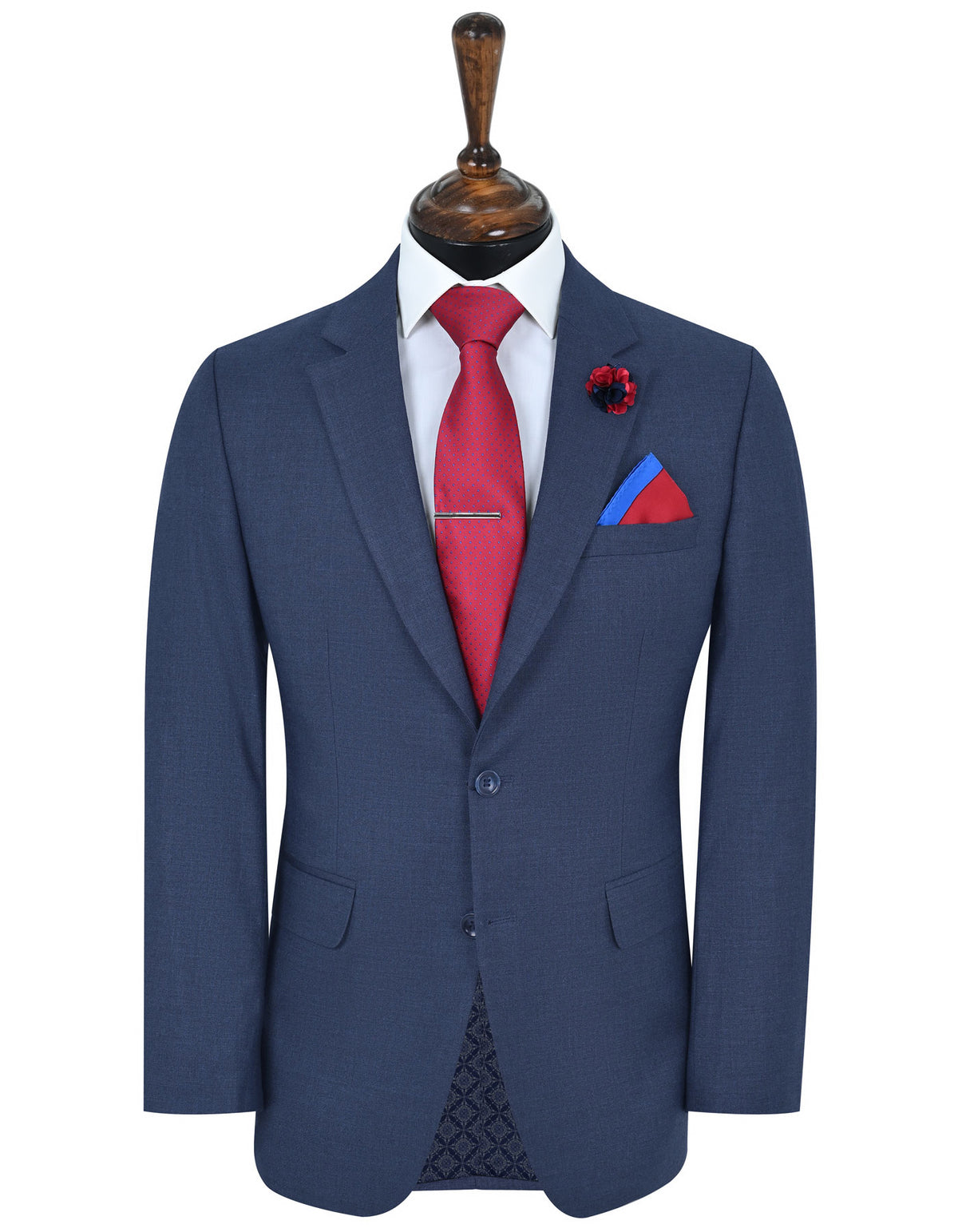 D Blue Texture Suit ST2678S-34