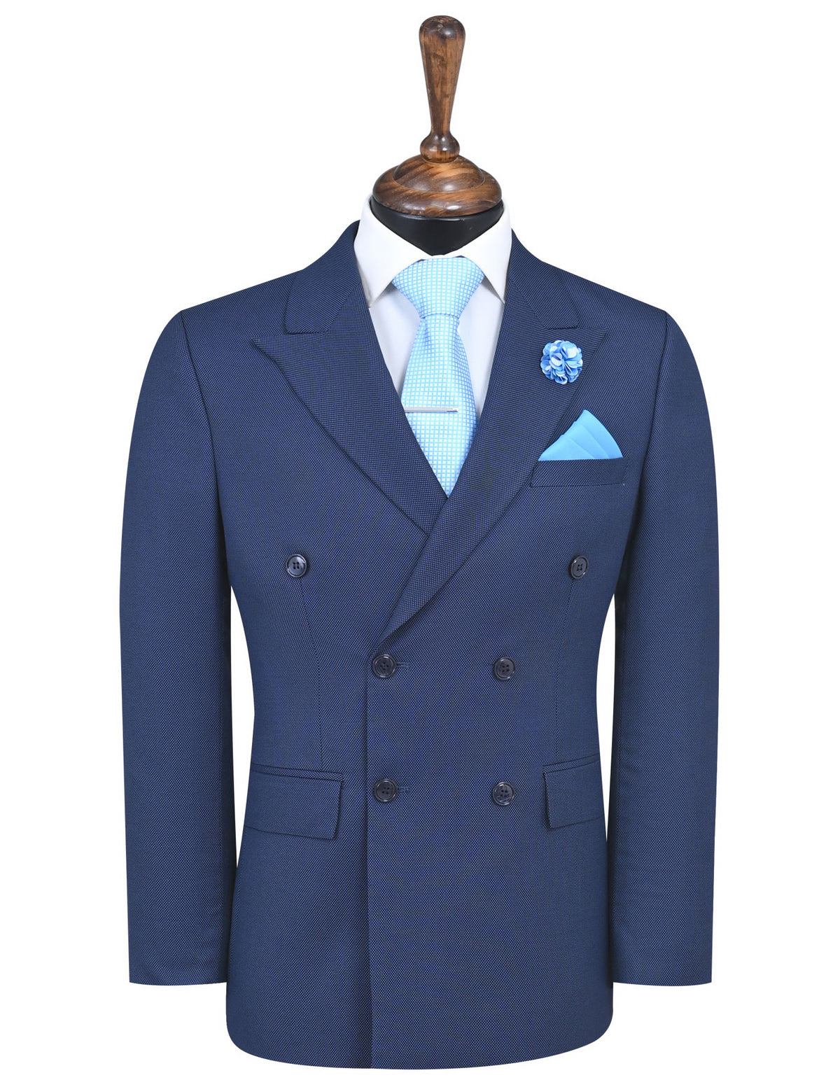 D Blue Texture Suit ST2680S-34