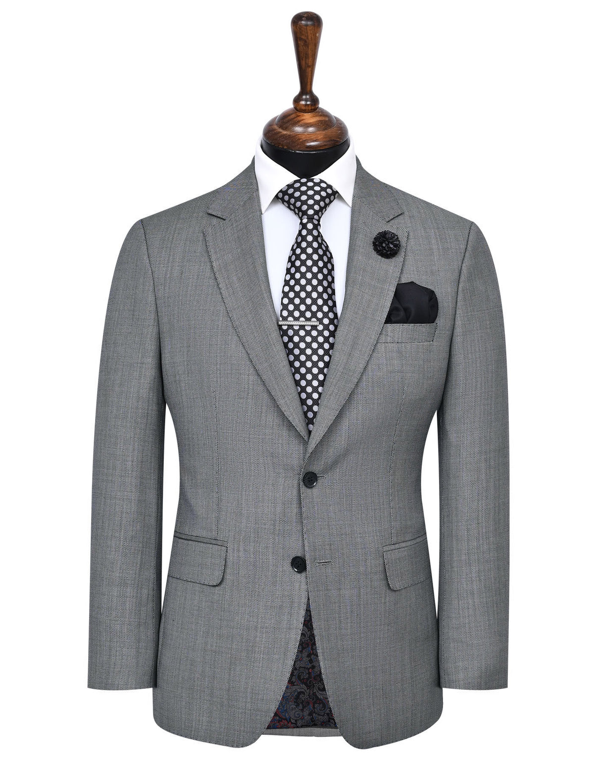 Grey Texture Suit ST2689S-34