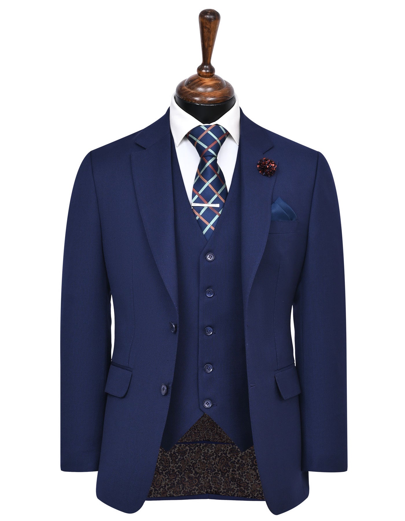 Navy Texture Suit ST2690C-34