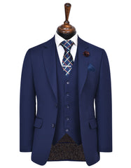 Navy Texture Suit ST2690S-34