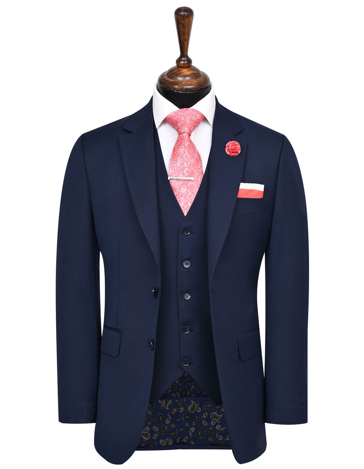 Navy Texture Suit ST2692C-34