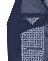 D Navy Texture Suit ST2694C-42