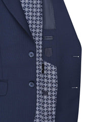 D Navy Texture Suit ST2694C-40