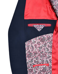 D Navy Texture Suit ST2697-1C-42