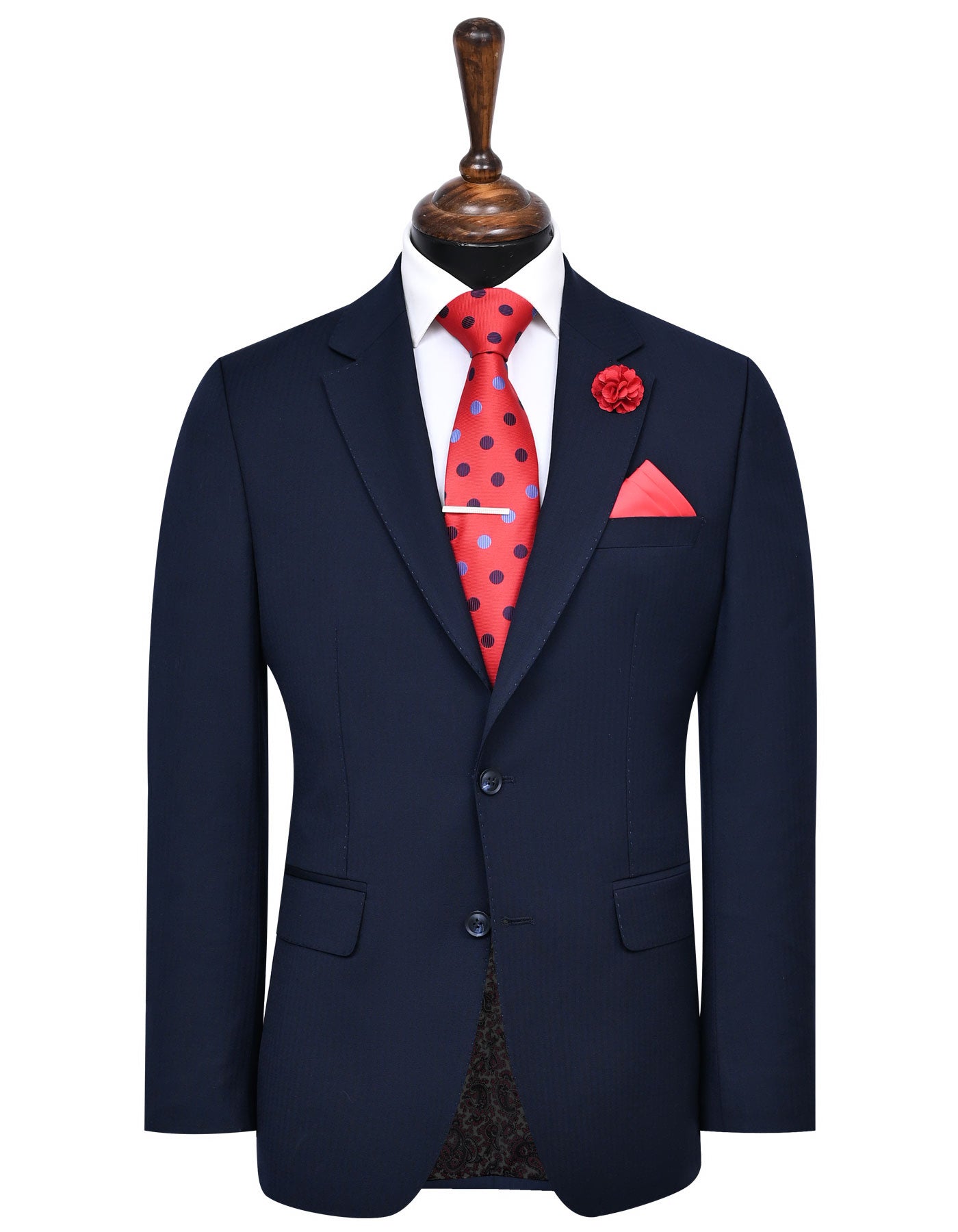 D Navy Texture Suit ST2697-1S-34