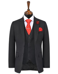 Black Texture Suit ST2702C-34