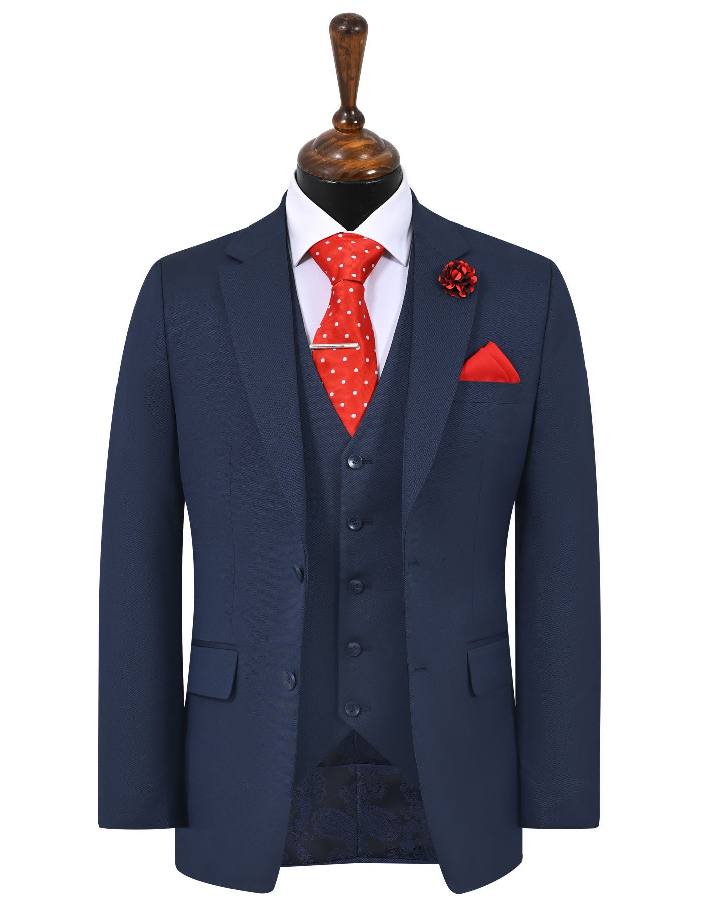 Navy Texture Suit ST2703S-34