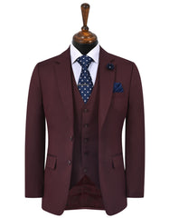 Maroon Texture Suit ST2704S-34