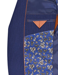Navy Texture Suit ST2714C-42