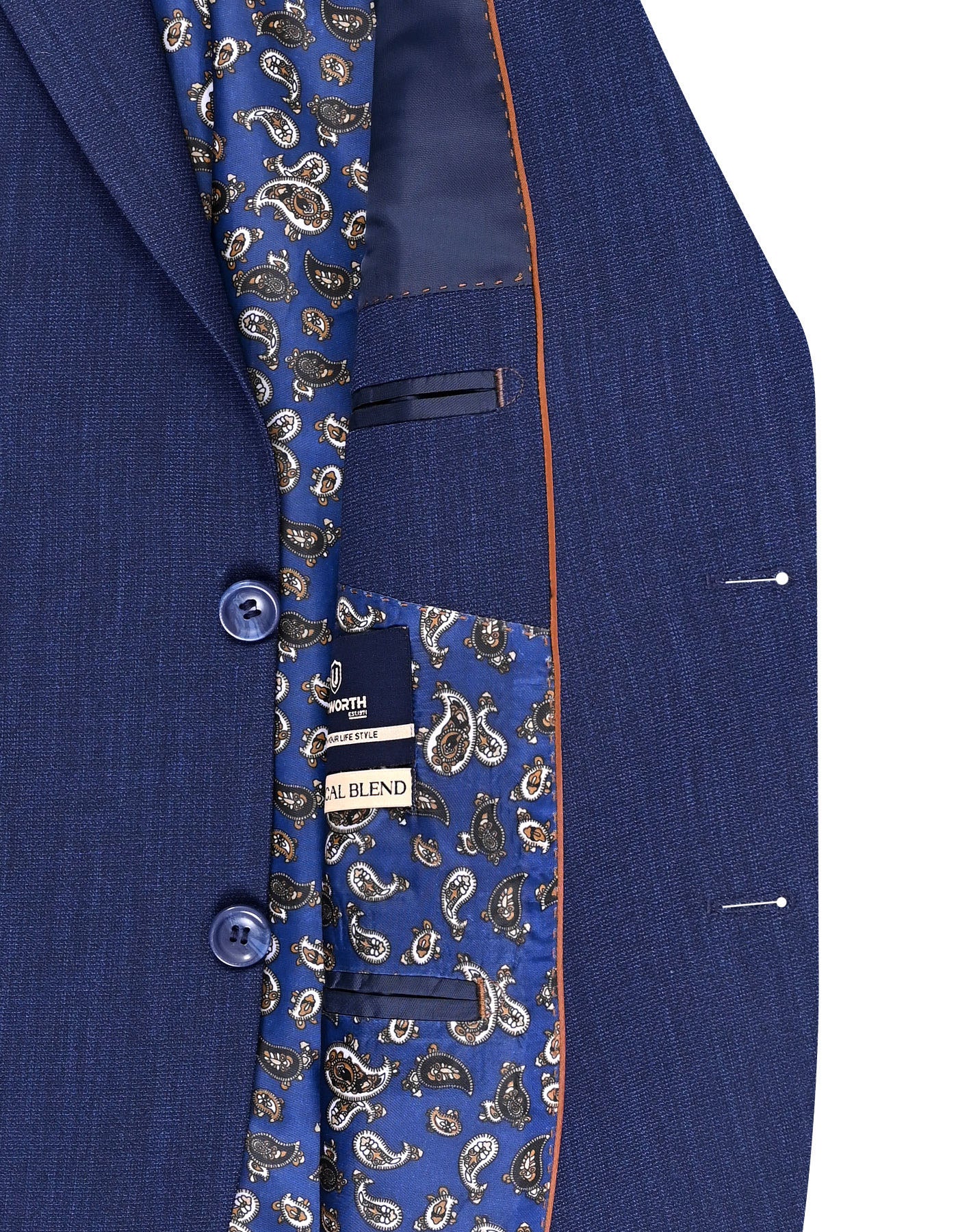 Navy Texture Suit ST2714C-40