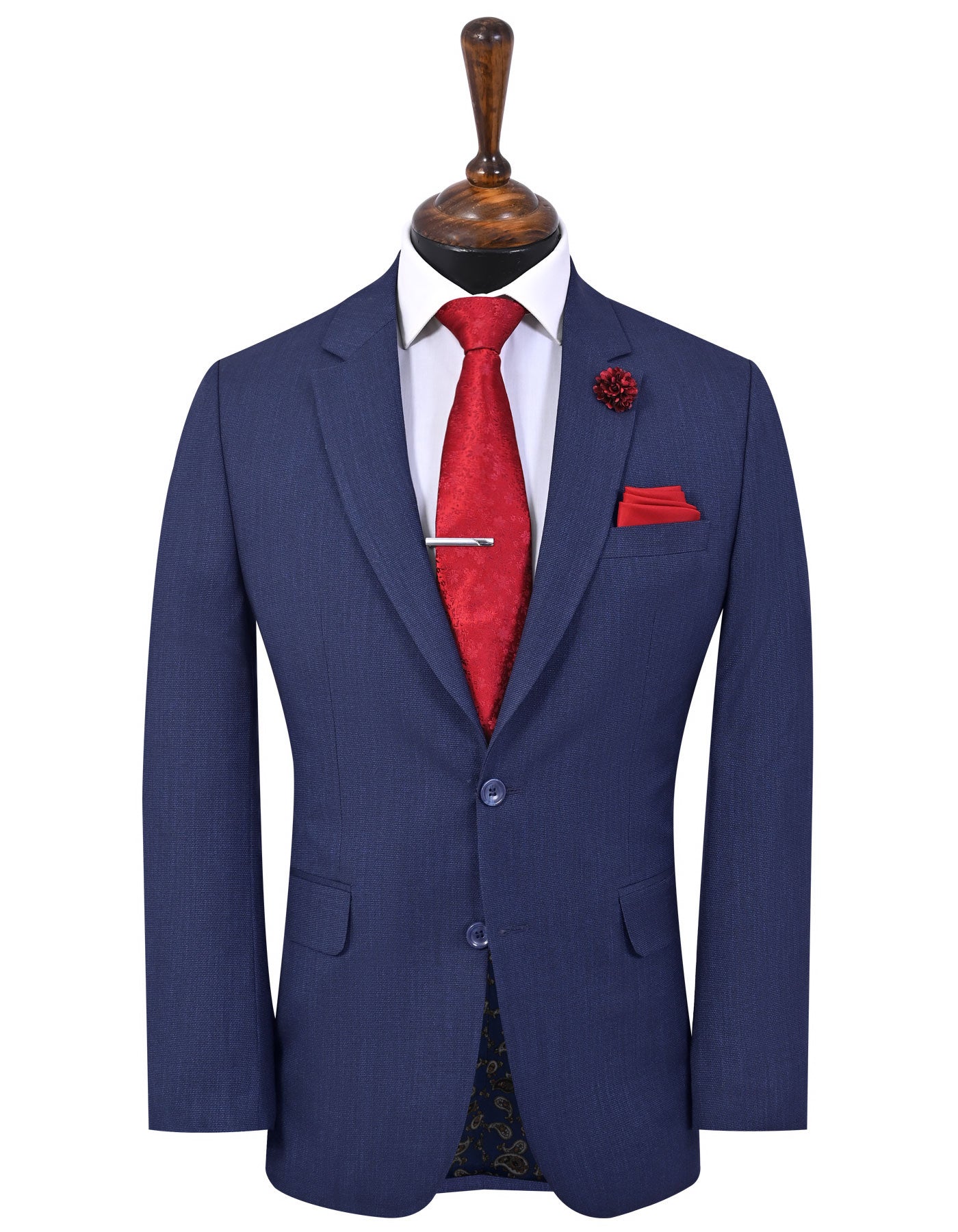 Navy Texture Suit ST2714C-34