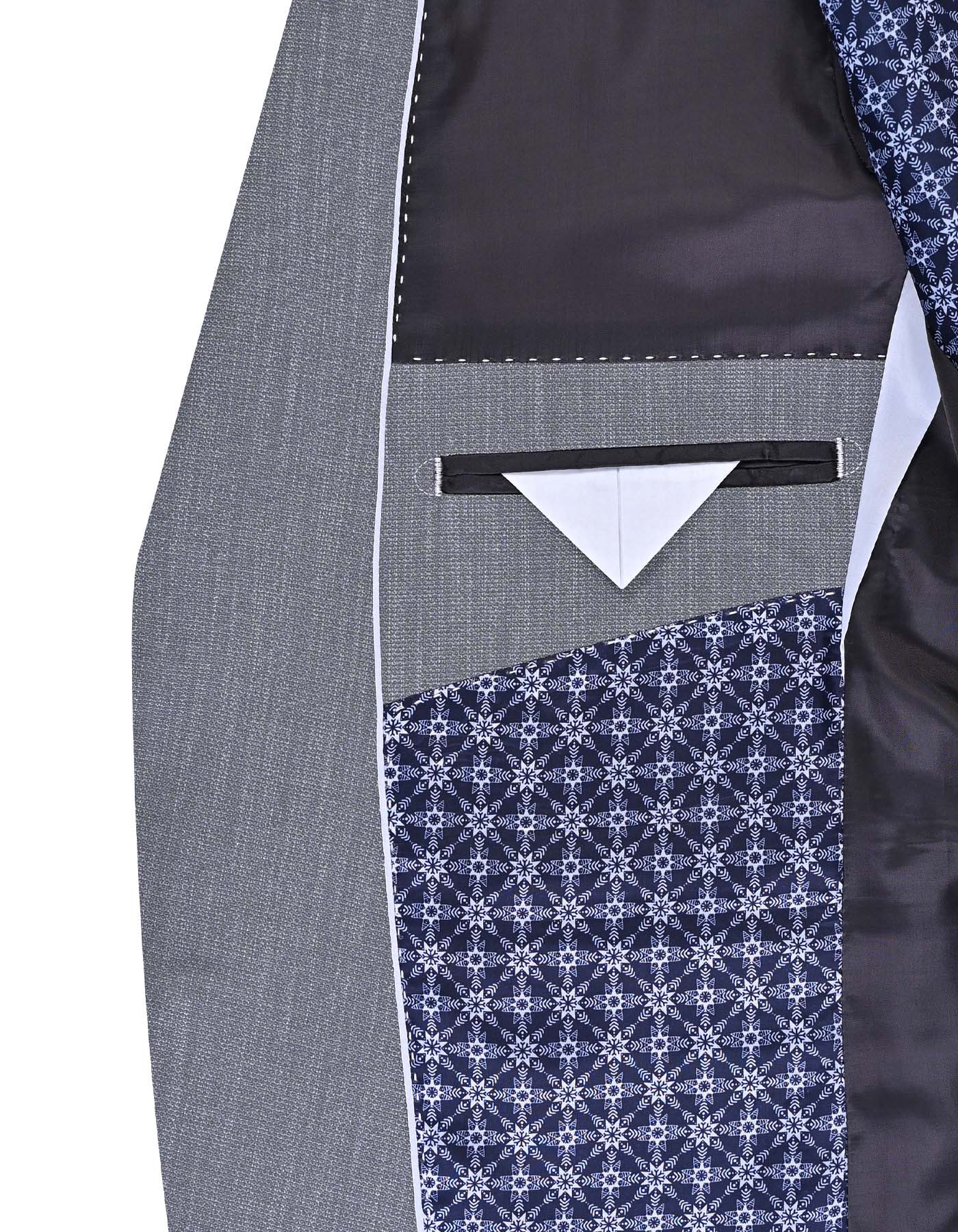 L Grey Texture Suit ST2715C-42
