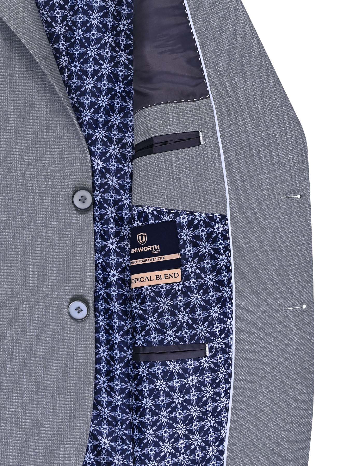 L Grey Texture Suit ST2715C-40