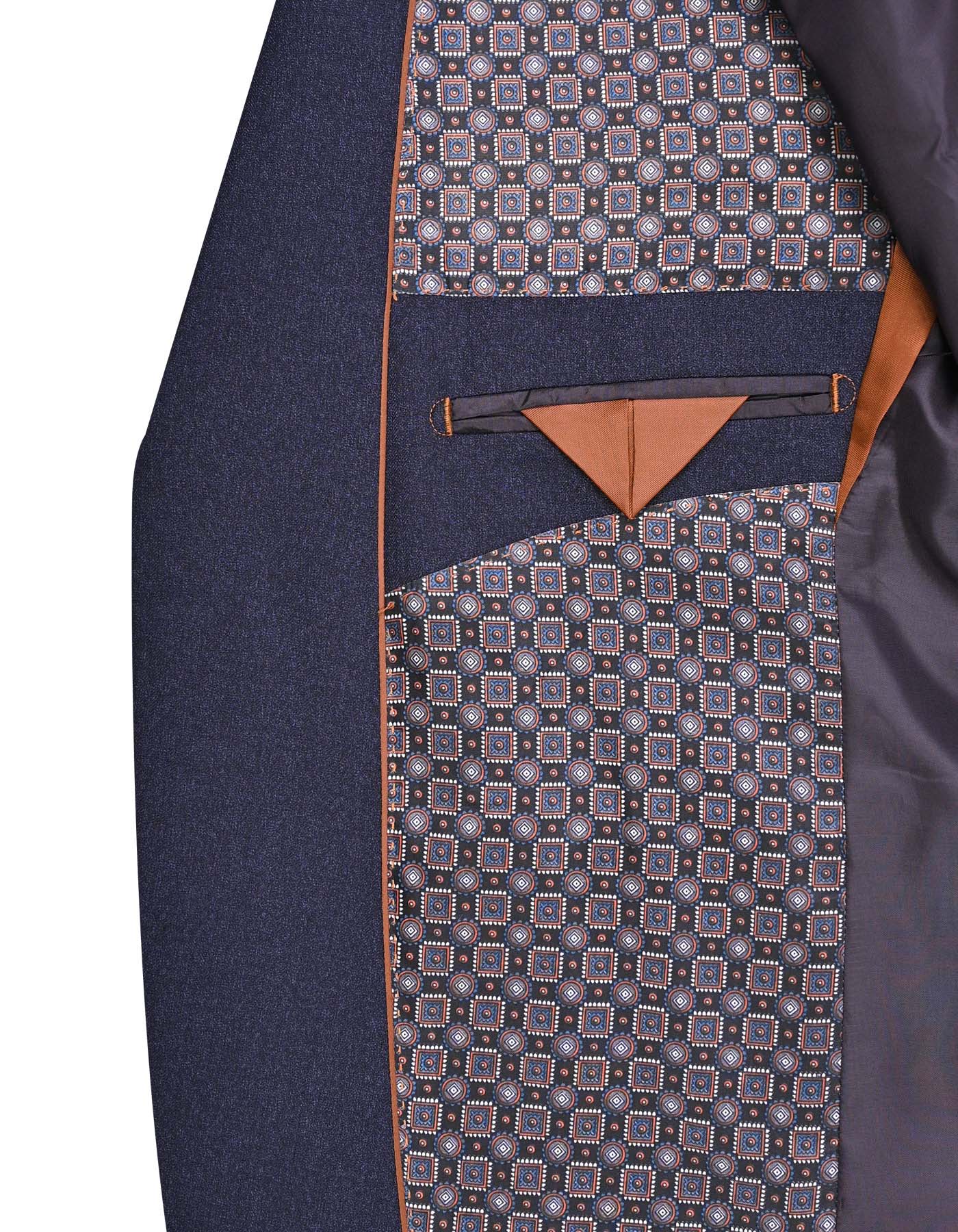 D Navy Texture Suit ST2716C-42